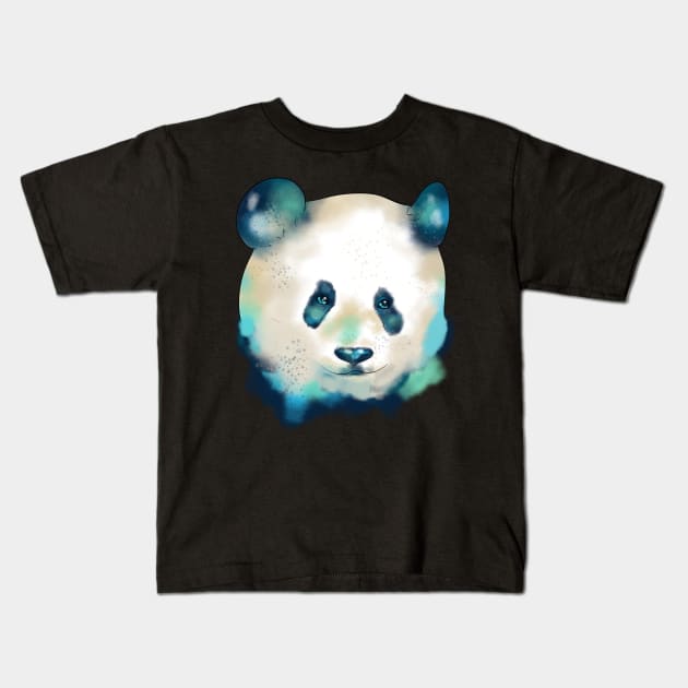 Cute Galactic Panda Space Exploration Panda Kids T-Shirt by theperfectpresents